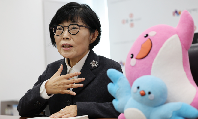 한국장애인문화예술원 방귀희 이사장 세계일보와 인터뷰 장면